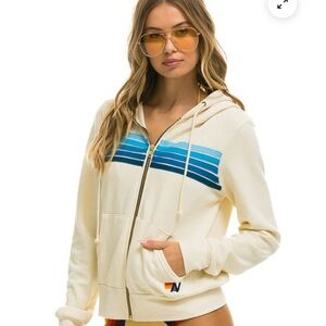 Aviator Nation - 5 Stripe Hoodie - Cream
